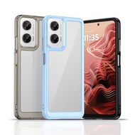 For Motorola Moto G35 Luxury Silicone Clear Bumper TPU Shockproof Cover Case