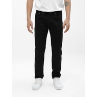 Men's Black Jeans H2T Regular fit Basic No fading or fading 1894