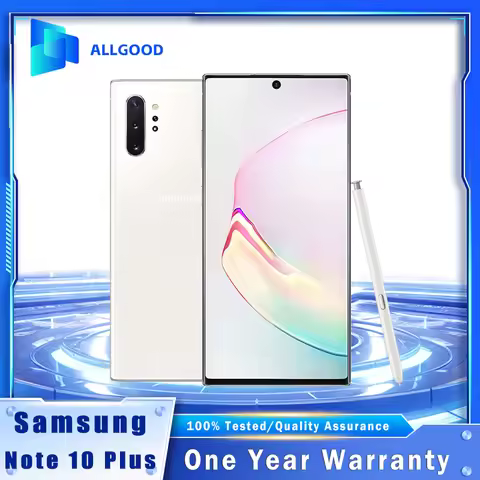 Samsung Galaxy Note 10+ N975U1 6.8 Inch 12GB 256GB Snapdragon 855 Quad 12MP Camera S-Pen NFC 45W Cha