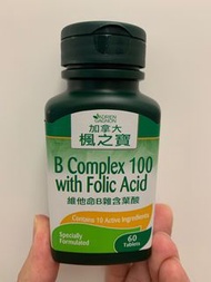 維他命B雜含葉酸 (60粒)-楓之寶 Vitamin B complex with Folic acid