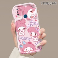 YIWESAN Casing Hp VIVO Y12 Y15 Y17 Y27 Y35+ 5G Y3 Y3s 2020 Y12i Case Kuromi dan Melody bermotif Casi