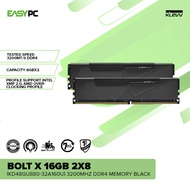 EasyPC | Klevv Bolt X 16GB 2x8 (KD48GU880-32A160U) 3200MHz DDR4 Memory Black For Desktop PC CPU DDR4