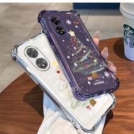 【Christmas】Casing OPPO A17 A18 A38 4G A97 phone case Silicone Four corner protection transparent cas
