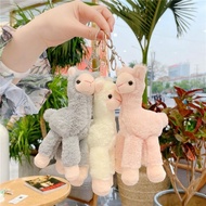 Jualan Panas # Gantungan kunci mainan plush berbentuk beg galas, hiasan beg galas alpaca yang comel 