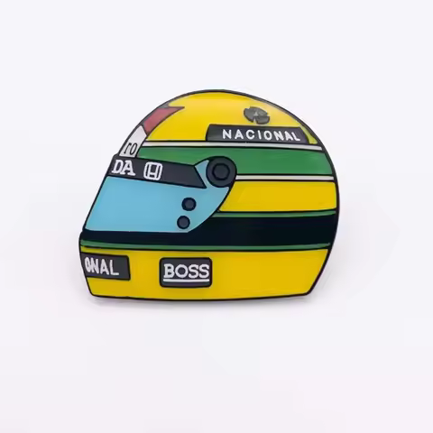 Ayrton Senna Race Helmet Enamel Pin