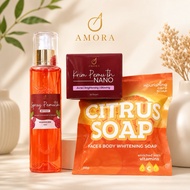 AMORA SKINCARE HQ KRIM PEMUTIH + SPRAY + CITRUS SOAP + CLAYPOWDER