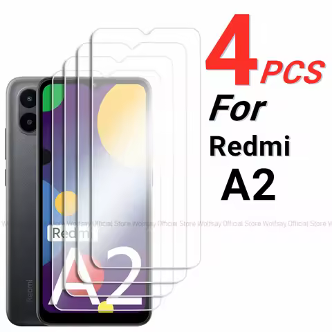 2/4PCS Screen Protector For Xiaomi Redmi A2 Tempered Glass For Xiaomi Redmi A2 Full Glue Cover Phone