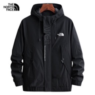TNF Men Outdoor Jacket Windproof Waterproof Hooded Jacket Workwear Top Jaket Kalis Air Lelaki Motosikal