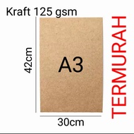Samson craft paper thick kraft liner 125 gsm A3 contents 50 sheets