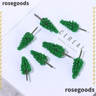 ROSEGOODS1 20PCS Miniature Pine Tree Dollhouse Ornament Fairy Garden Building Layout Scene Model