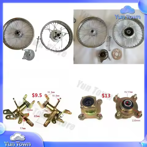 Front and Rear 2.15x16/17/18 Spoke Motorcycle Rim with Brake Sprocket Hub for CG125 GN125 GN250 New 