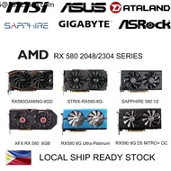 Graphics card ♖RX580 SERIES USED GPU RX 580 2048SP 2304SP OC ASUS ROG STRIX RX580 2048SP 1660s 1660ti✳