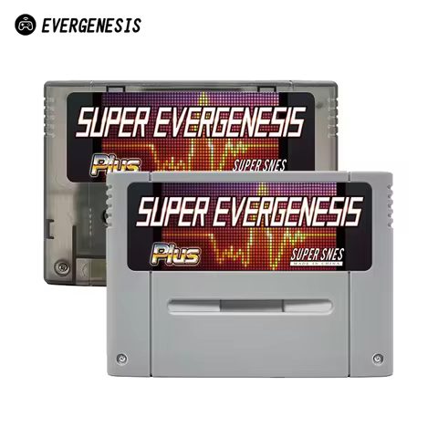 EVERGENESIS Super SNES SFC V1 3000 in 1 Game card for SFC 16-Bit JPN/EU/USD Video Game Console with 