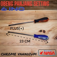 OBENG PANJANG SETTING 6INC PLUS(+) NASA CR-V GAGANG KARET 7601+