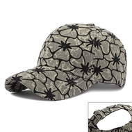 Boho Tropical Print Baseball Cap Women Outdoor Washed Denim Cap Female Fashion Visor Bohemian Jeans