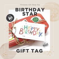 Birthday Star Gift tag - Hang tag Greeting Card Gift sticker hampers parcel box dus Birthday christmas christmas cny ramadan lebaran