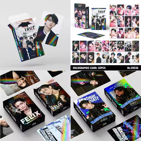 30 personal small cards SKZOO Stray Kids idol Bangchan felix hyunjin photo card double-sided LOMO ca
