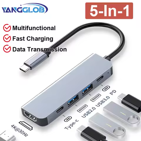 USB C Hub to 4K HDMI-Compatible USB 3.0 2.0 Type C PD Charging Dock for MacBook iPad Samsung S10 Dex