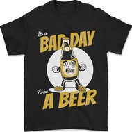 Bad Days Become A Beer Men's T-Shirt Funny Pattern About Alcoholic Beverages Cotton Short-Sleeved Cr