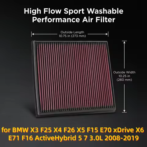 for BMW X3 F25 X4 F26 X5 F15 E70 xDrive X6 E71 F16 ActiveHybrid 5 7 3.0L 2008-2019 High Flow Sport W
