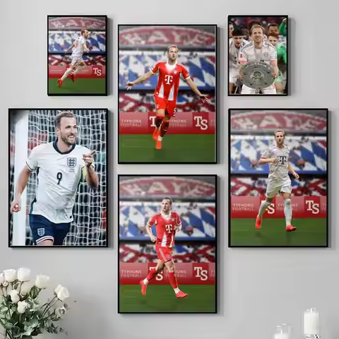 H-Harry K-Kane Poster Self-adhesive Art Waterproof Paper Sticker Coffee House Bar Room Wall Decor