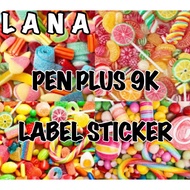 LANA PEN PLUS 9K CARTOON FRUIT STICKERS 2.5CM - 8.5CM DISPOSABLE LANA PEN PLUS 9000 LABELS STATIONER