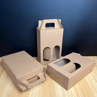 25pcs Box/ Double Kraft Tumbler Bottle Packaging Box