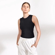 Bread & Boxers 女用有機棉高領口背心 - 黑