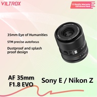 Viltrox 35mm F1.8 EVO STM Full Frame Auto Focus Prime Humanistic Lens For E Z Mount Cameras