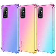 phone case For infinix Note 8 7 lite cases Colourful clear cover Gradient casing soft covers