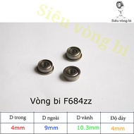 Flange bearing F684ZZ - Rim bearing F684ZZ - Standard 4x9x4mm (10.3mm rim)