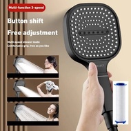 Large Panel 3 Modes High Pressure Water Saving Shower Head Massage Shower Head With Filter Elements