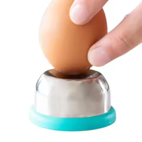 Hard Boiled Egg Peeler Egg Hole Punch Shell Remover Fast Egg Piercing Tool with Pin to Easily Peel E