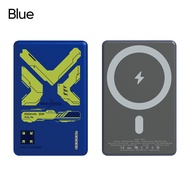 GOOJODOQ 5000mAh 1cm Ultra Slim Magnetic Power Bank Fast Wireless Charger 18W type C Input Charger F