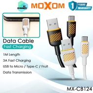 Moxom MX-CB124 Data Cable 3A Charging Cable 1M Type-C USB Cable Mobile Kabel 100cm Moxom Cable