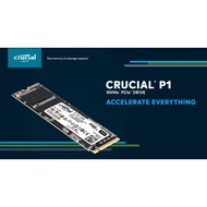 CRUCIAL P1 M.2 2280 PCIe Gen3 x 4 NVMe SSD R/W 2000/1750B/s- 500GB 1TB
