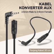 2.5mm Male to 3.5mm Female HiFi AUX Audio Cable 20cm - L44 (ORIGINAL)