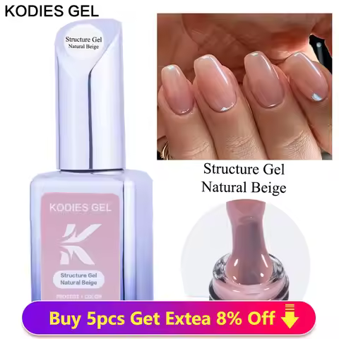 KODIES GEL Manicure Structure Gel Nail Polish 15ML Natural Beige 2 IN 1 Rubber Base Gellak UV Primer