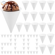 200 Pcs 4.5 oz Single Use Paper Cone Cup Stackable Cone Cup Easy to Clean Paper Conical Water Mug fo