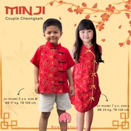 MERAH Chinese New Year Clothes Set Red Dres Chengsam Newyear Teenage Boys Girls Latest Chinese Cheon