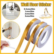 50m Floor Tile Strip Seam Sticker Gold Tile Gap Sticker Waterproof Floor Sticker Decorative Strip