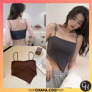 CHAVA | BR771 Tanktop Bra Fashion Tank top Slayer Vest Scraf Without Wire Sexy Women's Underwear