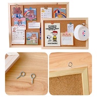 Wooden Frame Cork Board Set Decorative Wall Board Writing Board Cork board