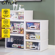 Citylife 19L Stackable Storage Chest Drawers box Home Organizer Drawer Plastic Cabinet G-5202