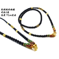 黑瑪瑙佛珠鏈 可掛6尊 長度 70cm左右 泰國佛牌項鏈