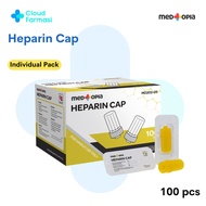 [Cloud Farmasi] Medtopia Sterile Heparin Cap Yellow Instopper with Individual Pack [[100 pieces x 1 