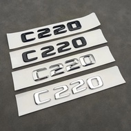 3d ABS Chrome Black Logo C220 Emblem Letters Car Trunk Badge For Mercedes Benz C200 W204 W205 C 220 