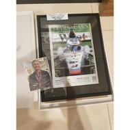 [Orphans] F1 Rider Kurthard Mercedes-Benz Fleet, Autographed Sea Cloth, with Black Peach Wood Frame,