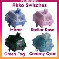 Akko Mirror Stellar Rose Akko Freen Fog Akko Creamy Cyan linear switch mechanical keyboard Polabe St