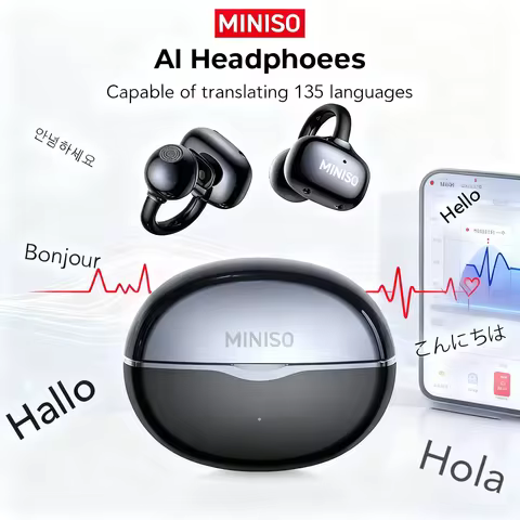 [Heart Rate Monitoring] MINISO MS503 Bluetooth V6 Earphones Wireless Headphones AI Translator Earbud